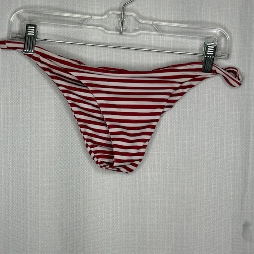 Faithfull the Brand Red White Stripe Bikini Bottoms